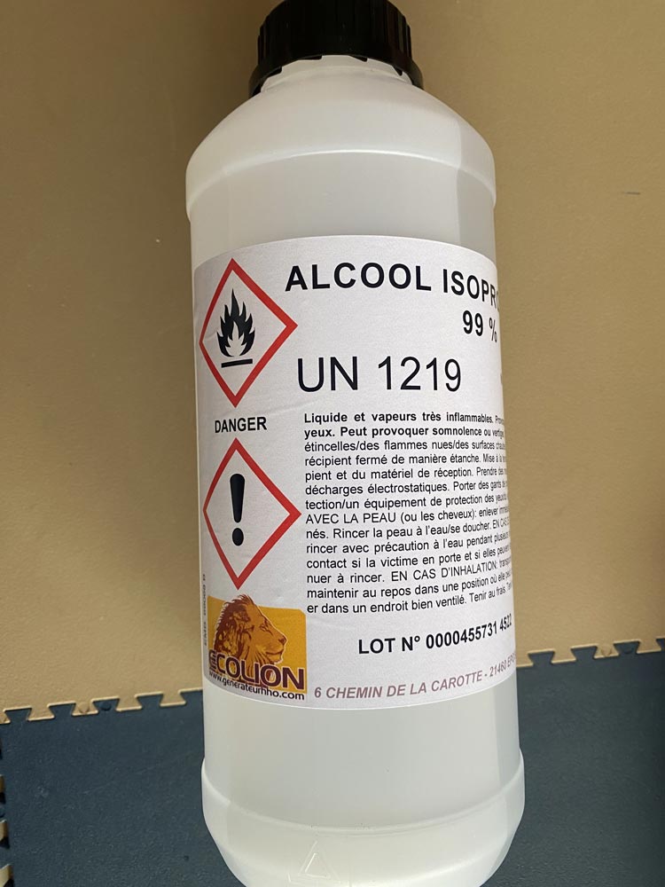 Alcool isopropylique pur à 99% et + - Ecolion